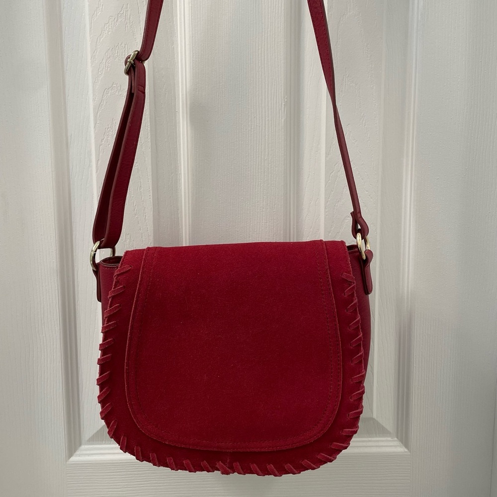 Inc International Concepts Willow Saddle Bag- Red